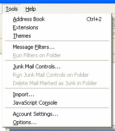 Select Address Book from the Tools menu. Select Address Book from the Tools menu.