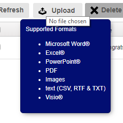 Image of supported file formats, as displayed on badger.cuit.columbia.edu