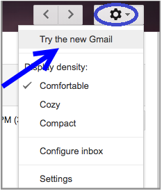 LionMail Settings are in the upper right corner of the app. You can Try the new Gmail here.