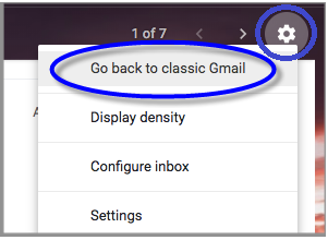 LionMail Settings are in the upper right corner of the app. You can Go back to classic Gmail here.