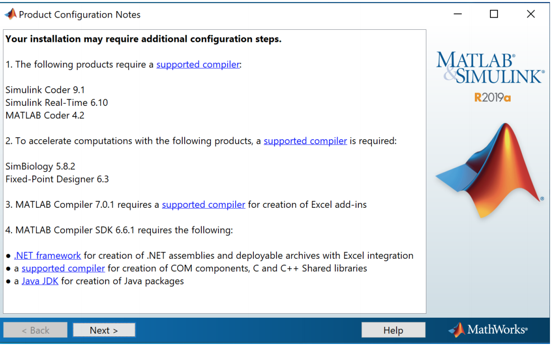 Screenshot of MATLAB Installation Package.
