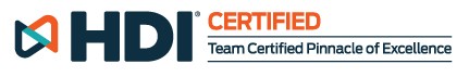 HDI Certified Team Certified Pinnacle of Excellence award logo