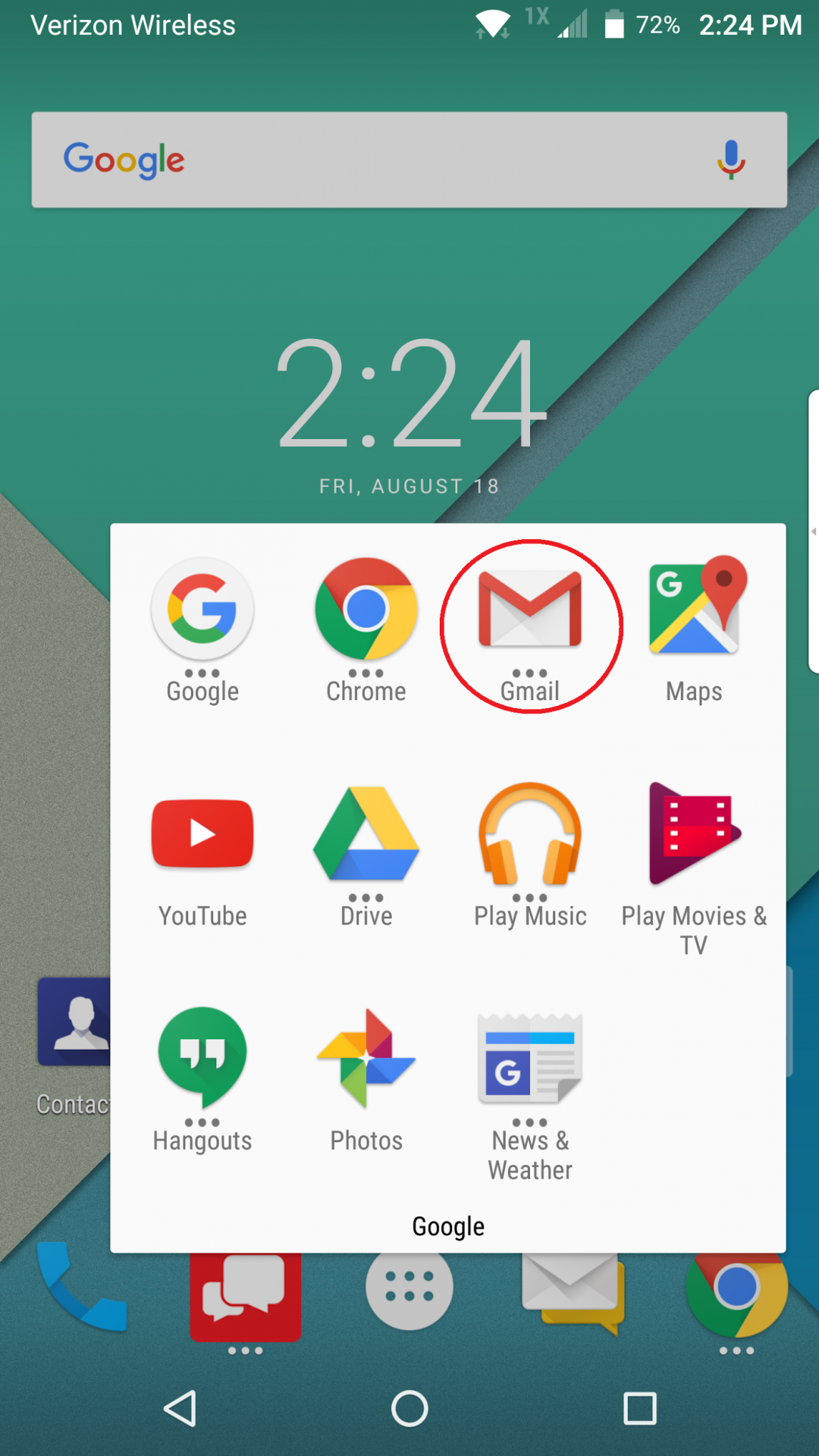 Email icon circled
