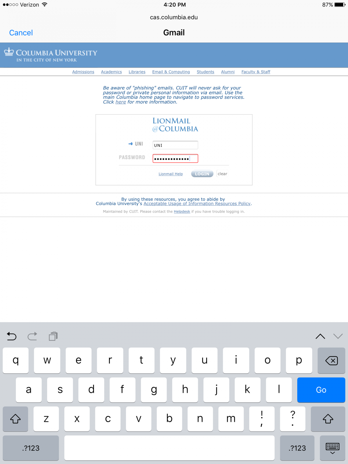 LionMail Mobile and Email Client Setup LionMail Mobile and Email Client Setup