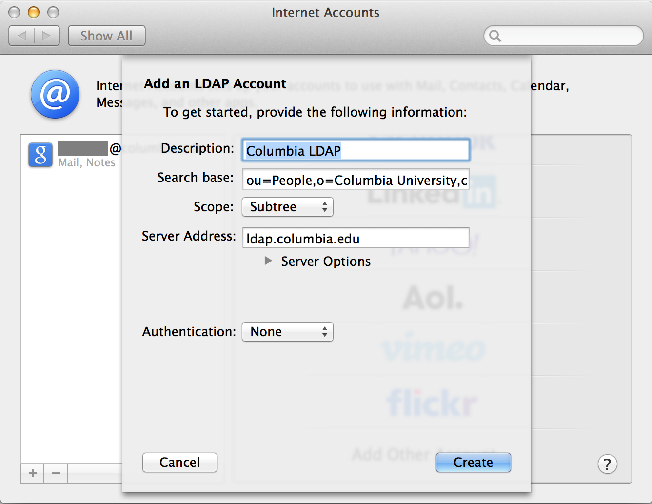 Setting up LDAP Account on Apple Mail Setting up LDAP Account on Apple Mail