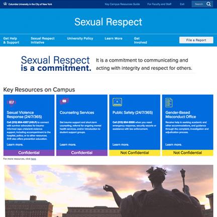 Sexual Respect homepage screenshot