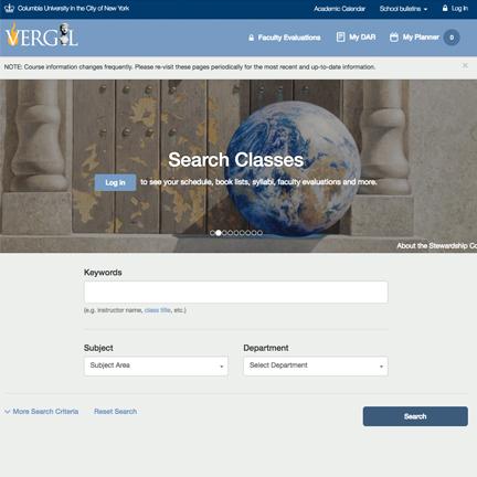 Vergil homepage screenshot