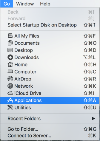 Go to the mac finder and navigate to applications
