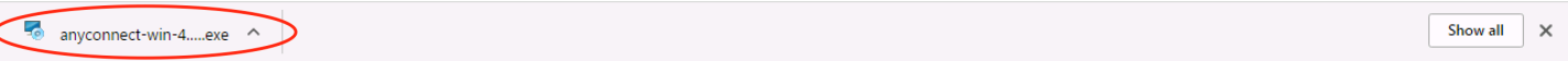 When the download is complete, open the .exe file to install it.
