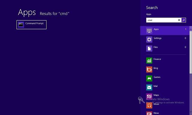 results for cmd